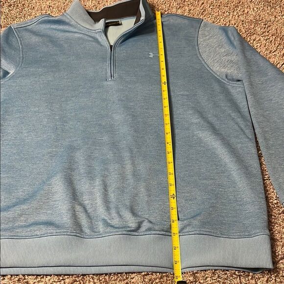 Under Armour Blue Zip Up Sweater with Athletic Design - Picture 3 of 5
